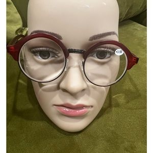 Chic women’s reading glasses (+3.50) (WINE RED)